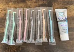 ミクリンワンタフトブラシ 普通 8本　クリニカホワイトニング　歯磨き粉