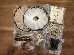 【セット】ヘアアクセサリー ヘアカフシュシュ ヘアピン アレンジ