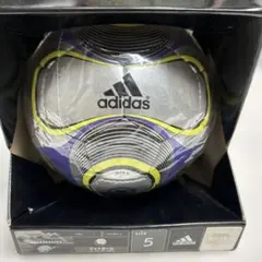 （未使用）adidas サッカーボール サイズ5 シルバー/紫/黄