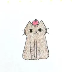 【1219】【キジトラ猫の絵】オリジナル手描きアナログイラスト原画自作創作アート