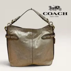 COACH コーチ ハンドバッグ トートバッグ レザー ゴールド 16442