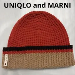 MARNI ユニクロ　ニット帽 赤 ベージュ 黒
