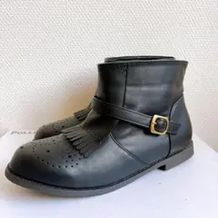 Samansa Mos2 サマンサモスモス（L）ショートブーツ フリンジ ベルトのサムネイル