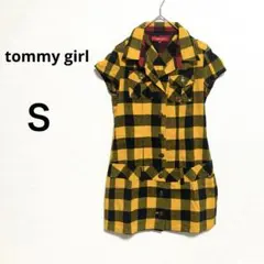 Tommy Girl (トミーガール) チェック柄 半袖 ミニワンピース Ｓ