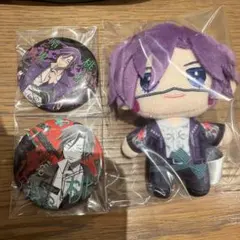 セガラッキーくじ　桃源暗鬼　B賞ぬいぐるみ　D賞缶バッジ　桃華月詠