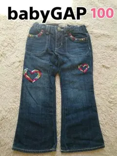 babyGAP☆レインボー ハート 刺繍 デニム
