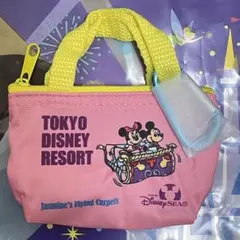 ディズニー カプセルトイ ミニポーチ カラビナ付き フライングカーペット