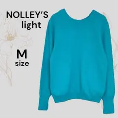NOLLEY'S light ノーリーズ ターコイズ クルーネック ニット