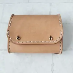 ハンドメイド　レザー　コインケース　小銭入れ　本革　シンプル　ミニ財布