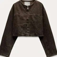 ZARA アニマルプリント デニムジャケット