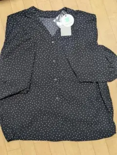 LEPSIM ドット柄 Vネックブラウス 長袖のサムネイル