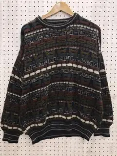 イタリア製 Evoluce レトロ オールド モード 古着 ジャガード ニット