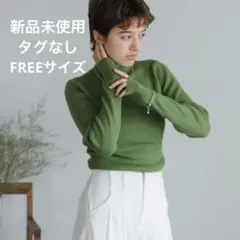 値下げ中select MOCA プチハイネックリブニット