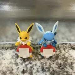 ポケモン　一番くじ　F賞　街歩きちらりん　グレイシア　サンダース　セット