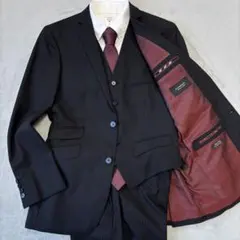 極美品✨3ピース バーバリーブラックレーベル Super100 スーツ 2B