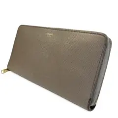 CELINE セリーヌ 長財布 ラウンドジップ グレージュ 本革のサムネイル