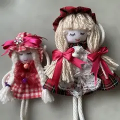 ハンドメイド 人形チャーム 2体セットのサムネイル