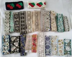 インド刺繍リボン　ハギレ詰め合わせ