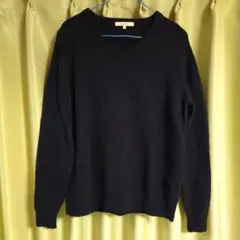 ラムウール カーディガン Lサイズ UNIQLO 毛100% Vネック