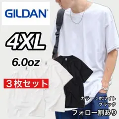 新品未使用 ギルダン 6oz ウルトラコットン 半袖Tシャツ 白黒3枚 4XL