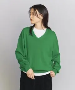ビューティアンドユース Vネックニット