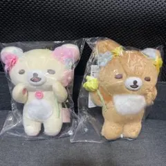 コリコグストア～くまきゅん♡フラワーマルシェ～　ぶらさげぬいぐるみ　2点セット