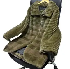 コペンハーゲン　フード付　クロスミンク　コート 00018443-1.jpg