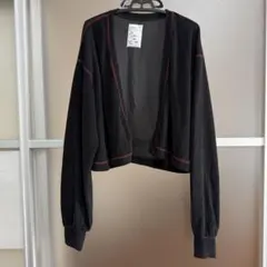 SHAREEF シャリーフ　ブラック クロップドカーディガン