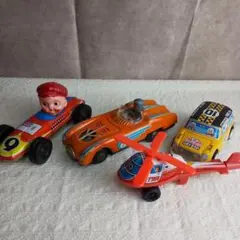 ♥可愛い楽しいブリキの車4点セット❤️