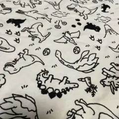 ニット生地恐竜柄