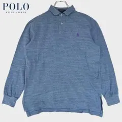 ポロラルフローレン Polo Ralph Lauren 長袖ポロシャツ刺繍ロゴM