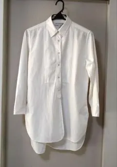 ユニクロ×イネス オックスフォード チュニックシャツ 白 長め丈　М