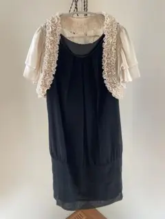 コムサイズム COMME CA ISM 黒　パーティドレス　ボレロおまけ