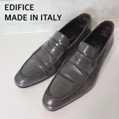 【極美品】EDIFICE ローファー イタリア製 ダークグレーのサムネイル
