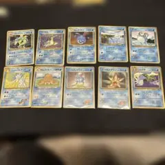 旧裏ポケモンカード　水タイプ10枚セットプロモ拡張シート含