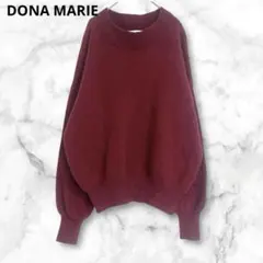 ドナマリー　ニット　長袖セーター　　M シンプル　無地　バーガンディ