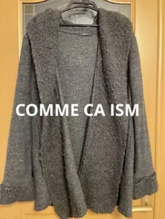 COMME CA ISM グレー　レディース　コート　フード付き　膝丈