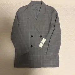 新品　GU ダブルジャケット　レディース　 L グレンチェック