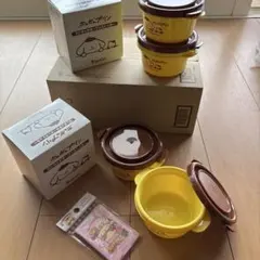 【非売品】　ポムポムプリン　 　ストッカー4個　& ミラー