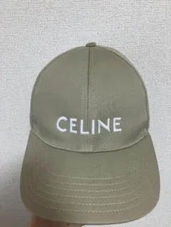 ほぼ未使用 CELINE セリーヌ ベースボールキャップ ロゴ カーキ Mのサムネイル
