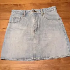 GU　ライトブルーデニムスカート　М