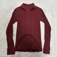 Morgan homme サーマル　ロンT ジップ　襟付き