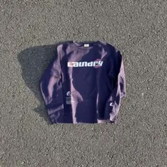 00s Laundry's スウェット ナス紺 フェード 古着