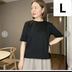 しまむら　ammy ハート　刺繍　リブTシャツ　ブラック　Lサイズのサムネイル