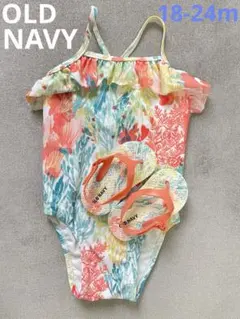 オールドネイビー　水着90 ワンピース水着90 サンダルセット