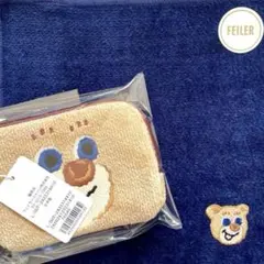 美品】FEILER オールドテディ♥ネイビー タブレットバッグ - メルカリ