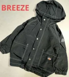 BREEZE　Dickies　フード付きジャンパー　シャカシャカ　防風　ブラック