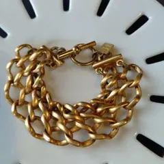 Anne Klein ゴールドカラー チェーンブレスレット マンテル