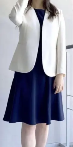 Theory セオリー ワンピース ノースリーブ アシンメトリー ネイビー M