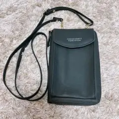 FOREVER MINEYO スマホショルダーバッグ ブラック 黒